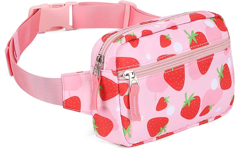 cotmcor Store Valentines Day Gifts for Kids: Fanny Pack Birthday Gift for 5 6 7 8 9 10 11 12 Year Old Teen Girls, Preppy Cute Trendy Stuff Colorblock Crossbody Bag Adjustable Belt Bags for Travel Outdoor - Image 1